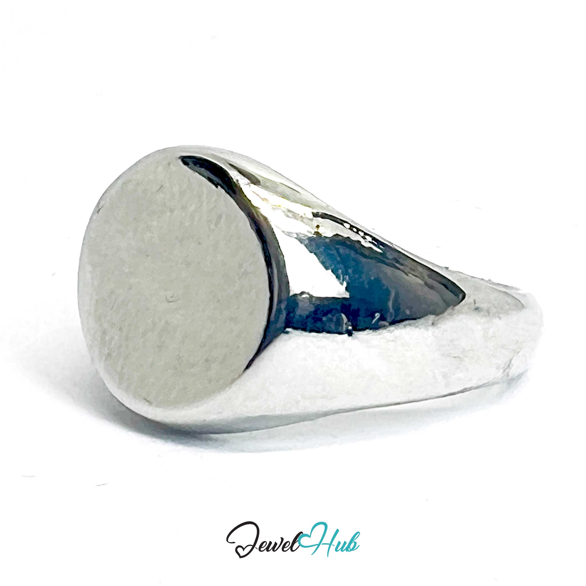 Silver-Plated Zinc Alloy Signet Ring – Minimalist Everyday Statement