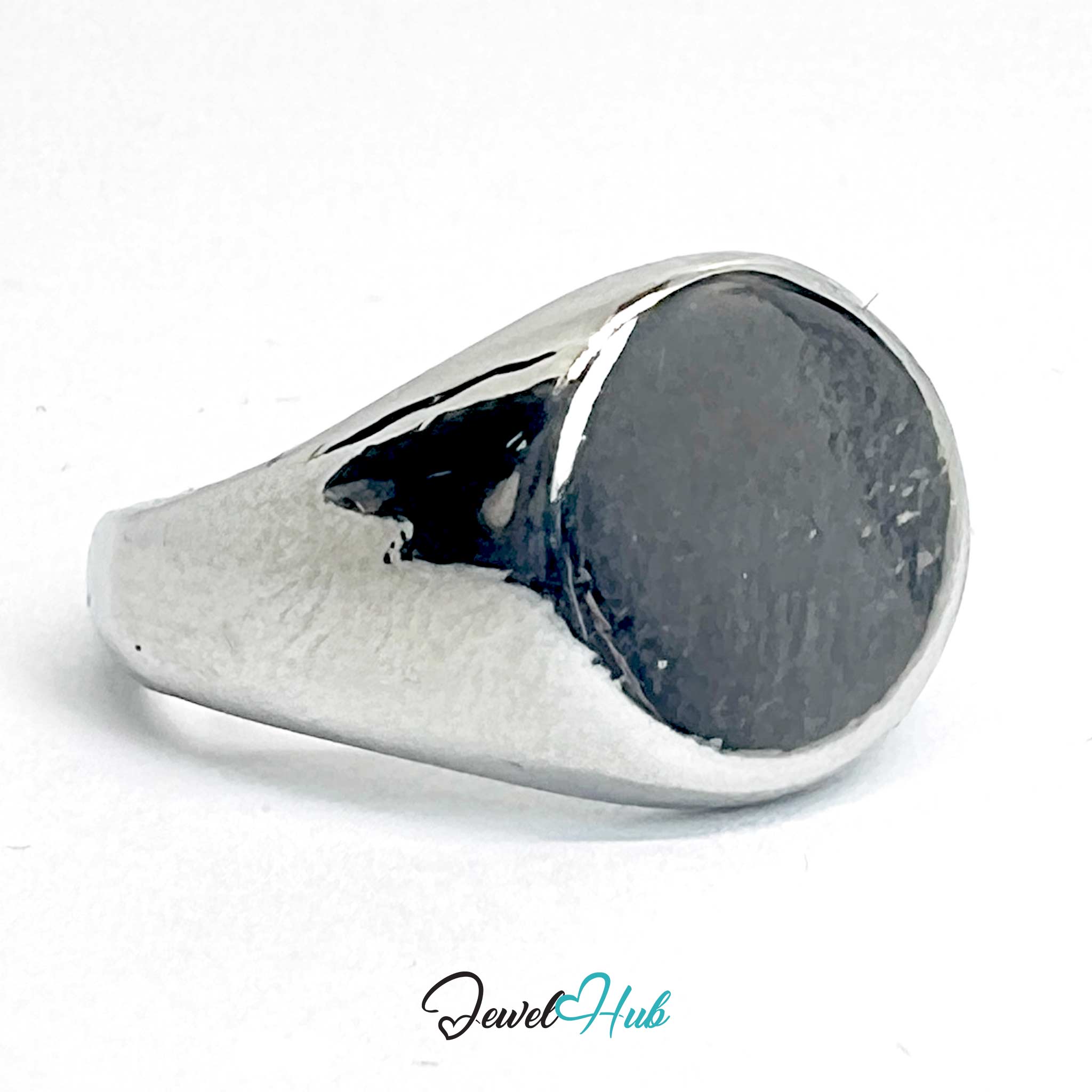 Silver-Plated Zinc Alloy Signet Ring – Minimalist Everyday Statement