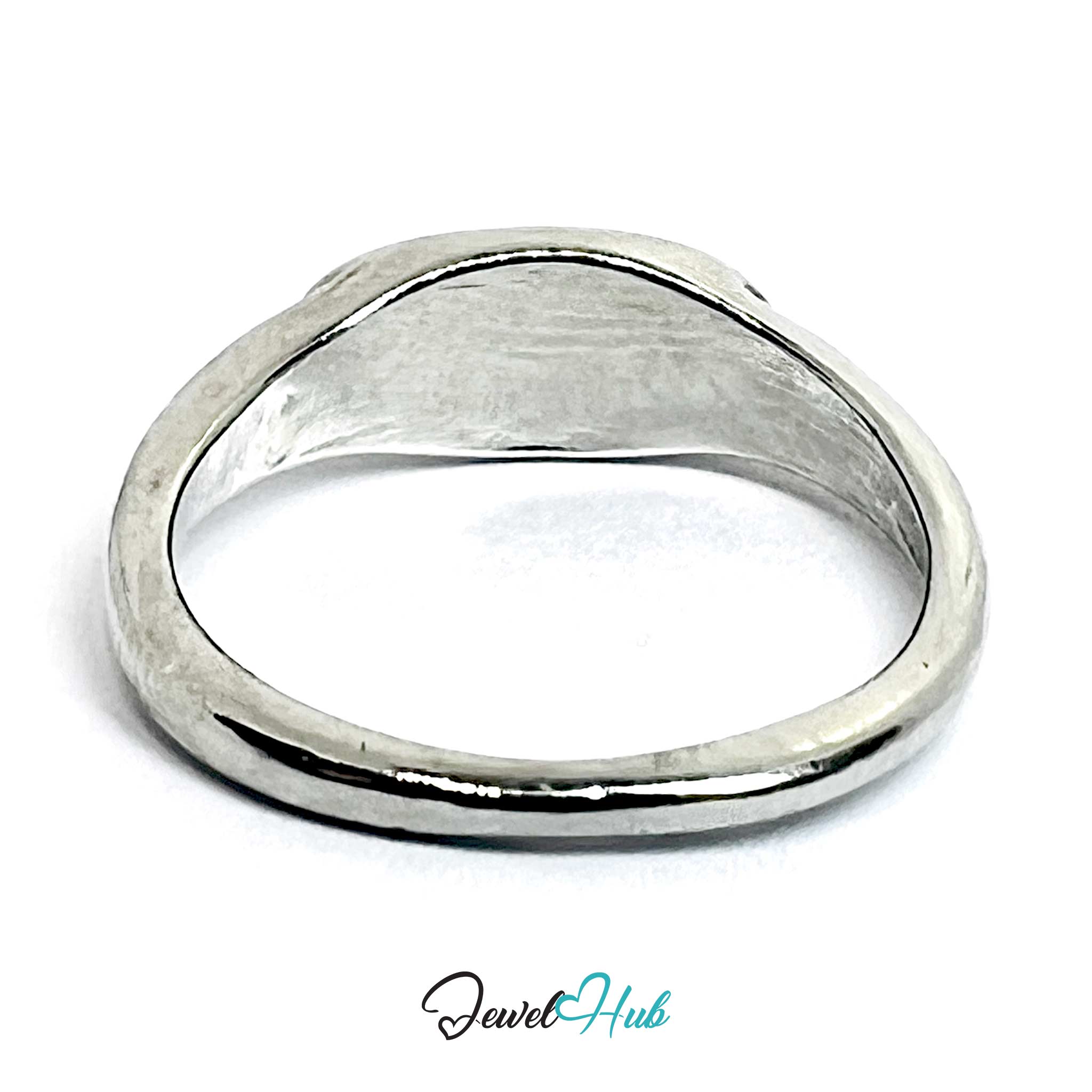 Silver-Plated Zinc Alloy Rectangular Face Ring – Minimalist Modern Classic