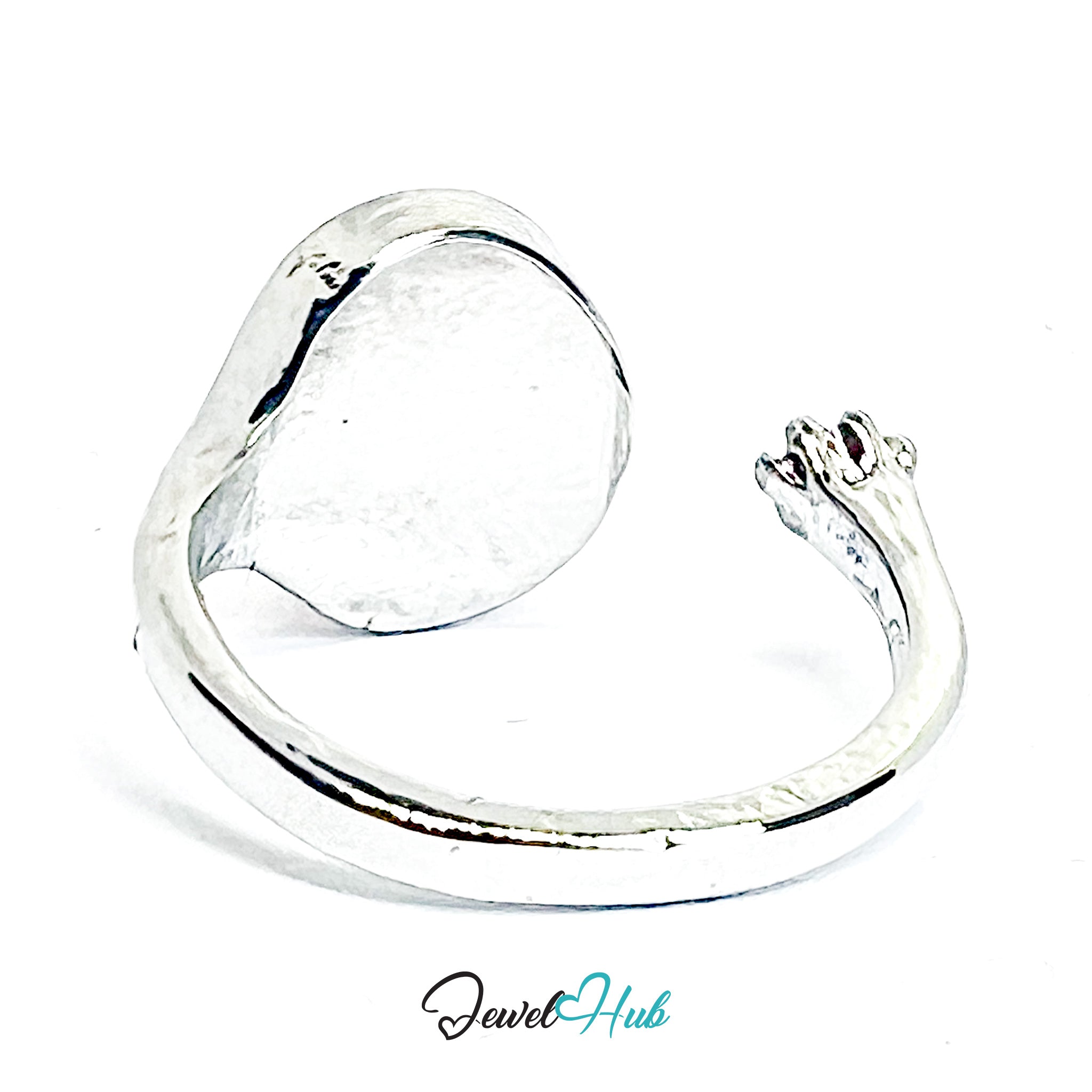 Zinc Alloy Silver‑Plated Red Resin Gem Ring – JKL Open Band