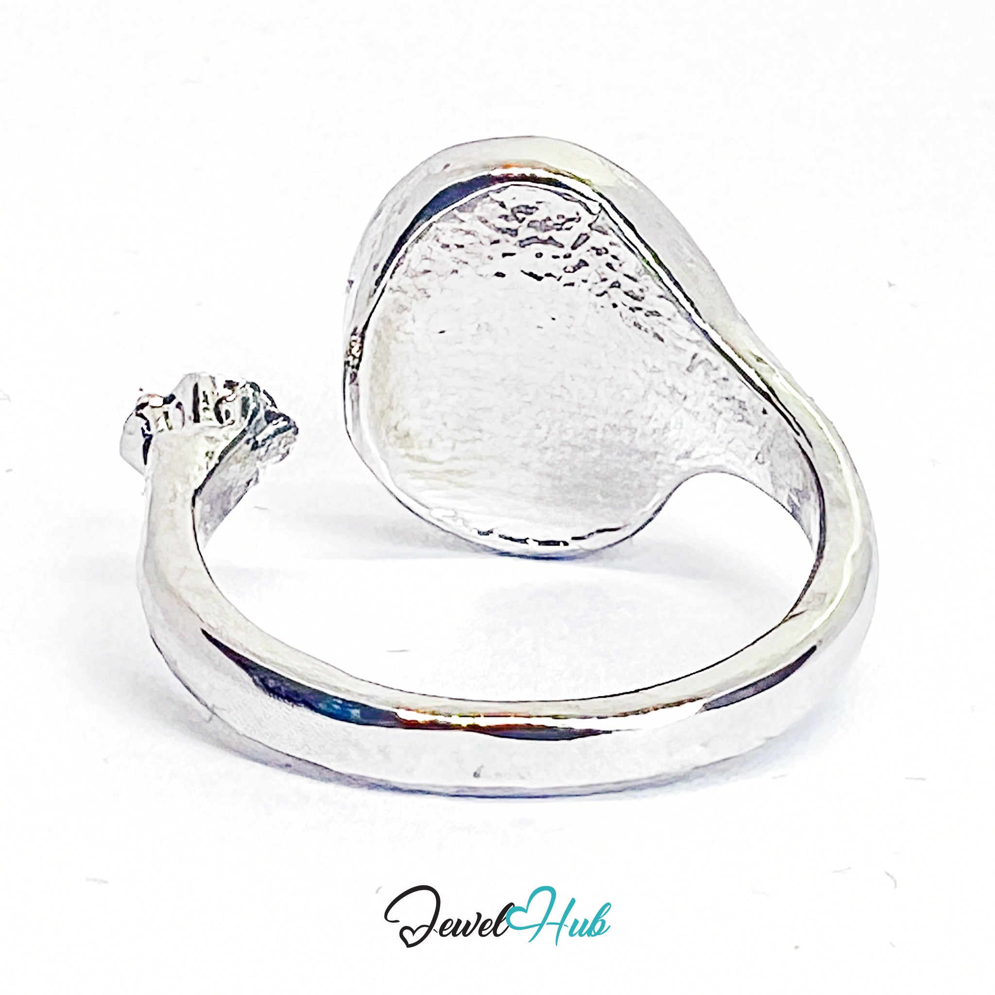 Zinc Alloy Silver‑Plated Moonstone‑Effect Resin Gem Ring – JKL