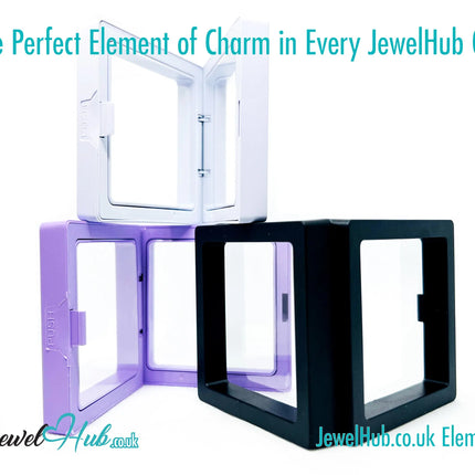 💫 Transparent Display Box — 7cm × 7cm · Floating Frame Design · Plastic Border · Charm Showcase CT