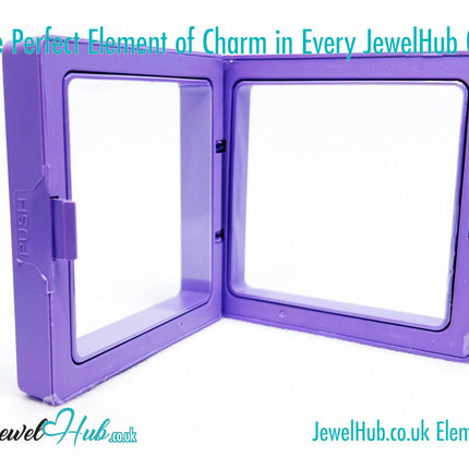 💫 Transparent Display Box — 7cm × 7cm · Floating Frame Design · Plastic Border · Charm Showcase CT