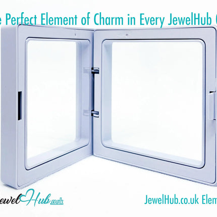 💫 Transparent Display Box — 7cm × 7cm · Floating Frame Design · Plastic Border · Charm Showcase CT
