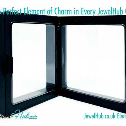 💫 Transparent Display Box — 7cm × 7cm · Floating Frame Design · Plastic Border · Charm Showcase CT