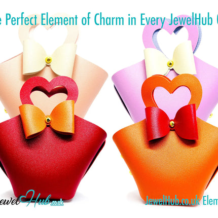 Faux Leather Bowtie Display Tote (Warm Colours collection) Home Décor & Jewellery Storage CT