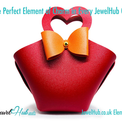 Faux Leather Bowtie Display Tote (Warm Colours collection) Home Décor & Jewellery Storage CT