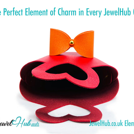 Faux Leather Bowtie Display Tote (Warm Colours collection) Home Décor & Jewellery Storage CT