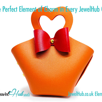 Faux Leather Bowtie Display Tote (Warm Colours collection) Home Décor & Jewellery Storage CT