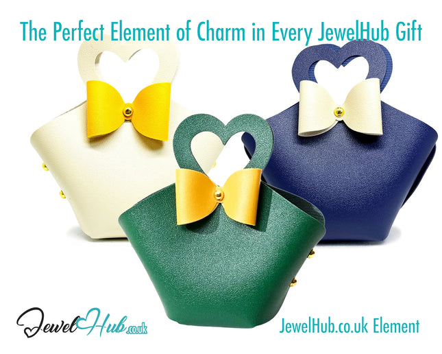 Faux Leather Bowtie Display Tote (Olive Bloom & Satin Gold) – Jewellery Display & Gift Accent CT