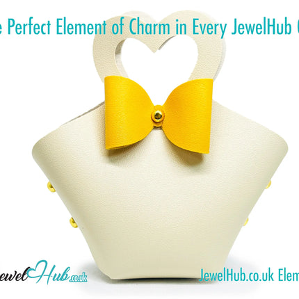 Faux Leather Bowtie Display Tote (Olive Bloom & Satin Gold) – Jewellery Display & Gift Accent CT
