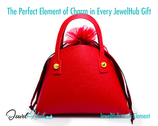 Faux Leather Petite Display Tote (Crimson Whimsy) – Keepsake Pouch & Gift Presentation