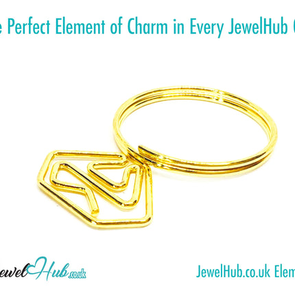 Diamond Ring Paper Clips · Iron Duo · Gold & Rose Gold · Quirky Gift Charm · Bestseller Combo CT