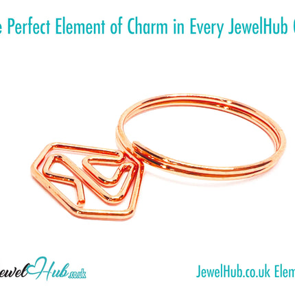 Diamond Ring Paper Clips · Iron Duo · Gold & Rose Gold · Quirky Gift Charm · Bestseller Combo CT