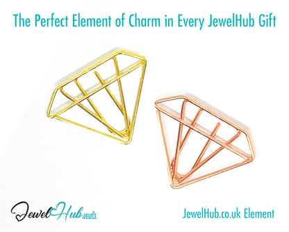 Mini Diamond Ring Paper Clips · Iron Duo · Gold & Rose Gold · Elegant Stationery Accent · Bestseller Combo CT