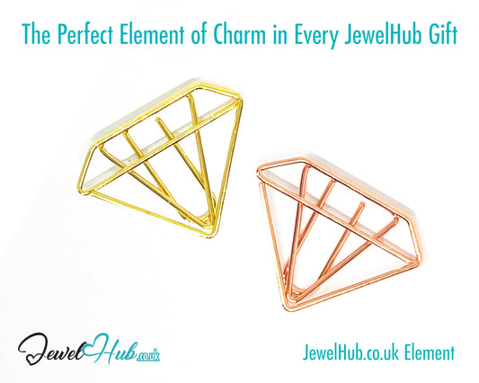 Mini Diamond Ring Paper Clips · Iron Duo · Gold & Rose Gold · Elegant Stationery Accent · Bestseller Combo CT