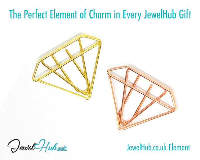 Mini Diamond Ring Paper Clips · Iron Duo · Gold & Rose Gold · Elegant Stationery Accent · Bestseller Combo CT