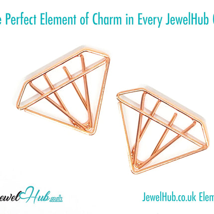 Mini Diamond Ring Paper Clips · Iron Duo · Gold & Rose Gold · Elegant Stationery Accent · Bestseller Combo CT