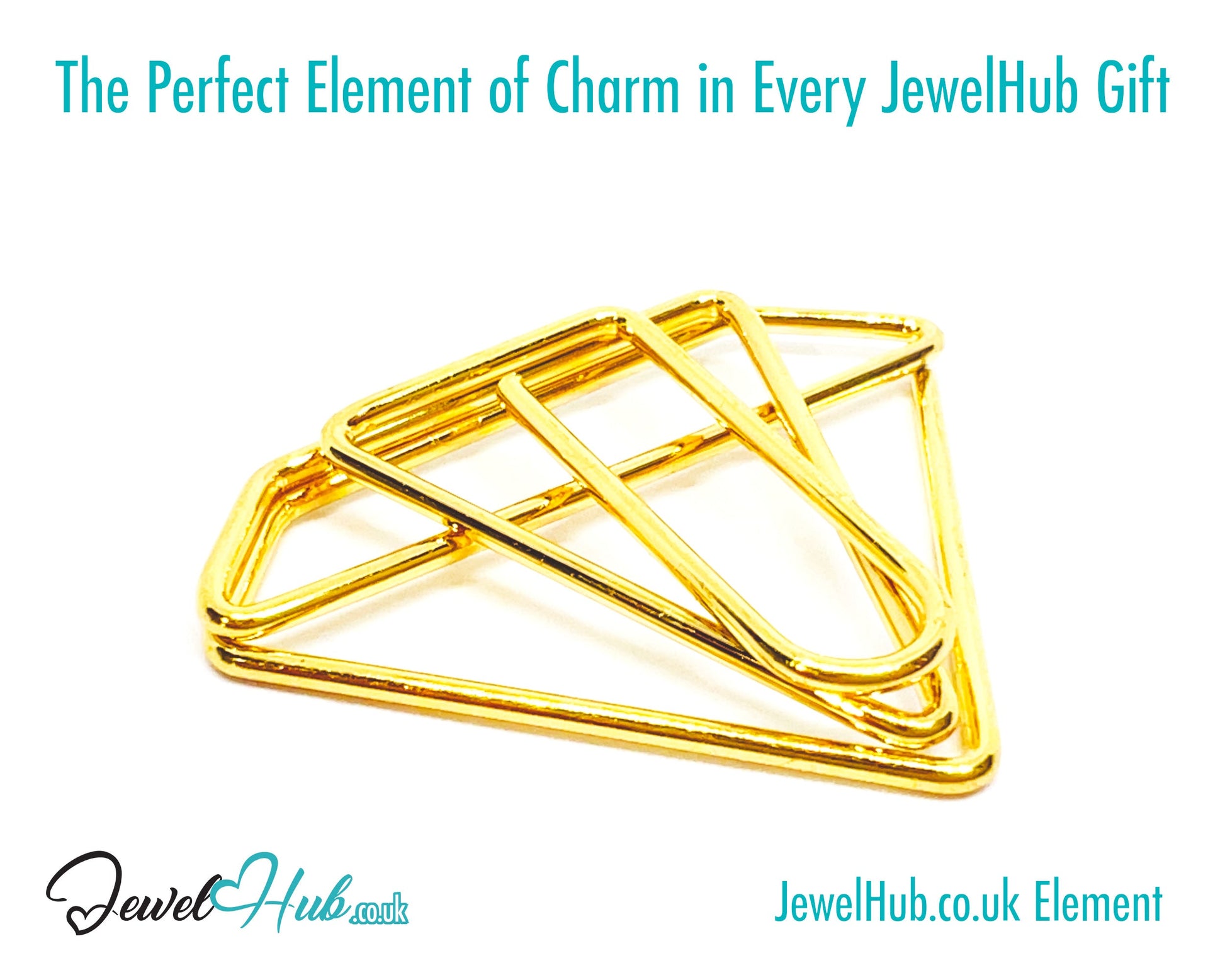Mini Diamond Ring Paper Clips · Iron Duo · Gold & Rose Gold · Elegant Stationery Accent · Bestseller Combo CT