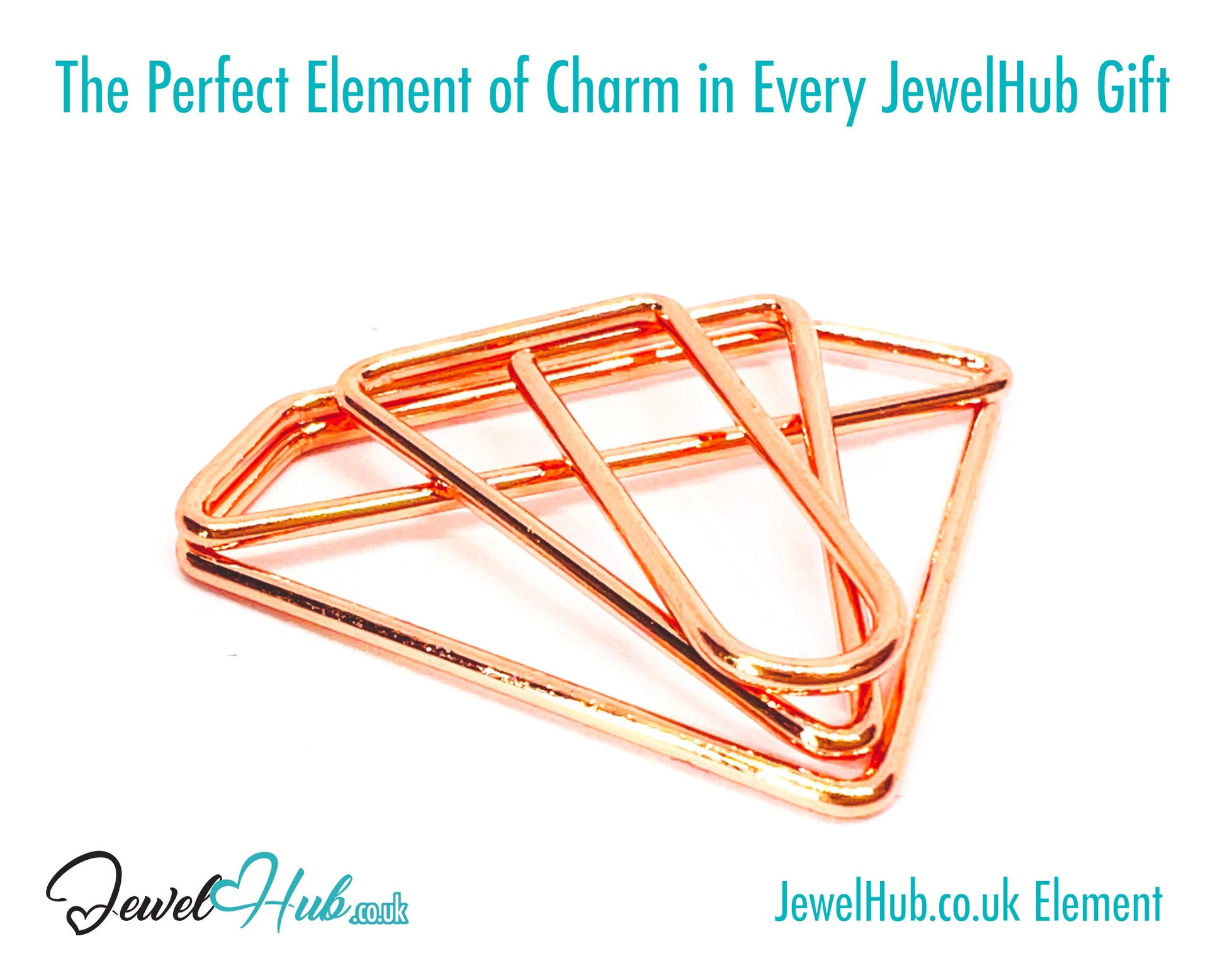 Mini Diamond Ring Paper Clips · Iron Duo · Gold & Rose Gold · Elegant Stationery Accent · Bestseller Combo CT