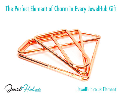 Mini Diamond Ring Paper Clips · Iron Duo · Gold & Rose Gold · Elegant Stationery Accent · Bestseller Combo CT
