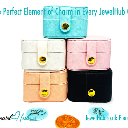 🌈 Mini Travel Jewelry Box — 5 Colour Options · Faux Leather · Velvet Interior · Compact Design CT
