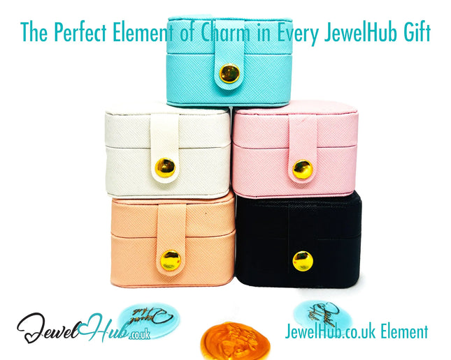 🌈 Mini Travel Jewelry Box — 5 Colour Options · Faux Leather · Velvet Interior · Compact Design CT