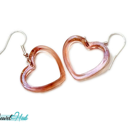Brown Sugar Glow Mocha Fade Heart Resin Earrings EM