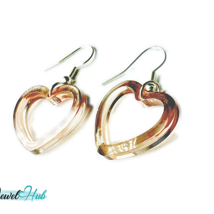 Brown Sugar Glow Mocha Fade Heart Resin Earrings EM