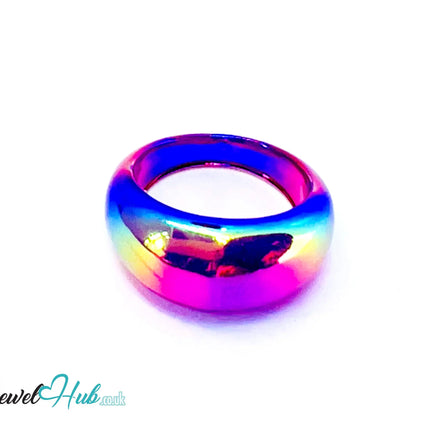 💜 Purple Gloss Band Resin Ring (Purple) UK O · US 7 · Gloss Sculptural Band CT