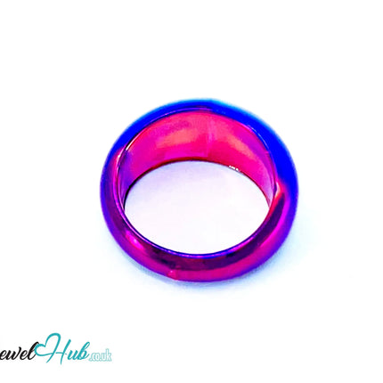 💜 Purple Gloss Band Resin Ring (Purple) UK O · US 7 · Gloss Sculptural Band CT