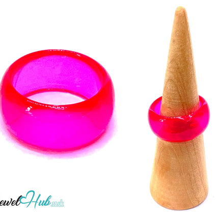 ❤️ BloomPop Resin Ring (Red) UK P · US 7.5 · Bold Design with Glossy Shine CT