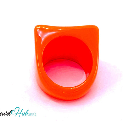 Resin Ring 🧡 EmberEdge – UK P · US 8 · Giant Series · Handcrafted Resin · 7.24g CT