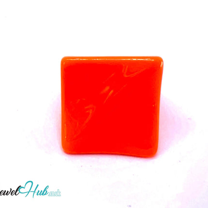 Resin Ring 🧡 EmberEdge – UK P · US 8 · Giant Series · Handcrafted Resin · 7.24g CT