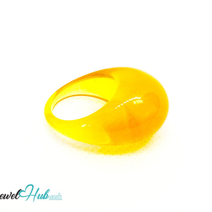 Resin Ring 💛 SunPop (Yellow) · UK O · US 7.5 · Glossy Lightweight CT