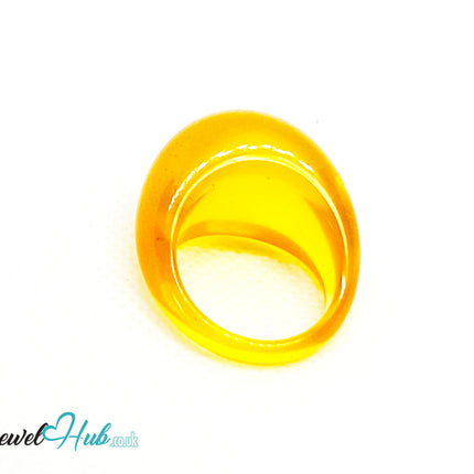 Resin Ring 💛 SunPop (Yellow) · UK O · US 7.5 · Glossy Lightweight CT
