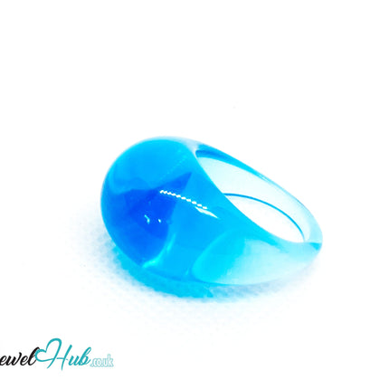 Resin Ring 💙 BlueRush (Cobalt) · UK O · US 7.5 · Glossy Lightweight CT