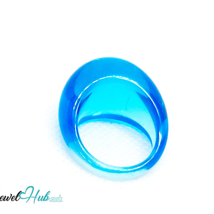 Resin Ring 💙 BlueRush (Cobalt) · UK O · US 7.5 · Glossy Lightweight CT