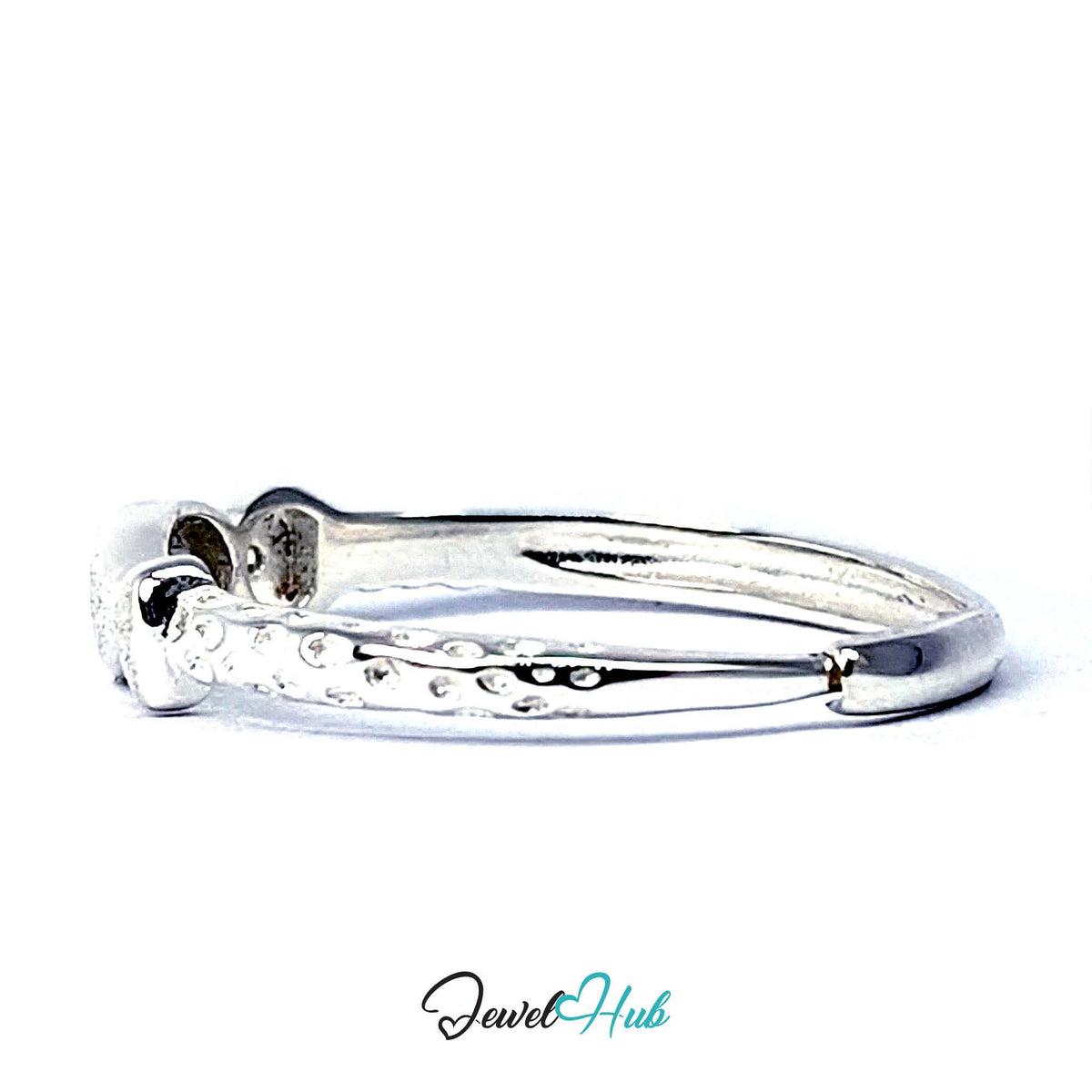 Coin and fish ring from above, showing the open back of the adjustable band - JewelHub