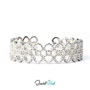 925 sterling silver crown lace ring with a scalloped openwork band - JewelHub