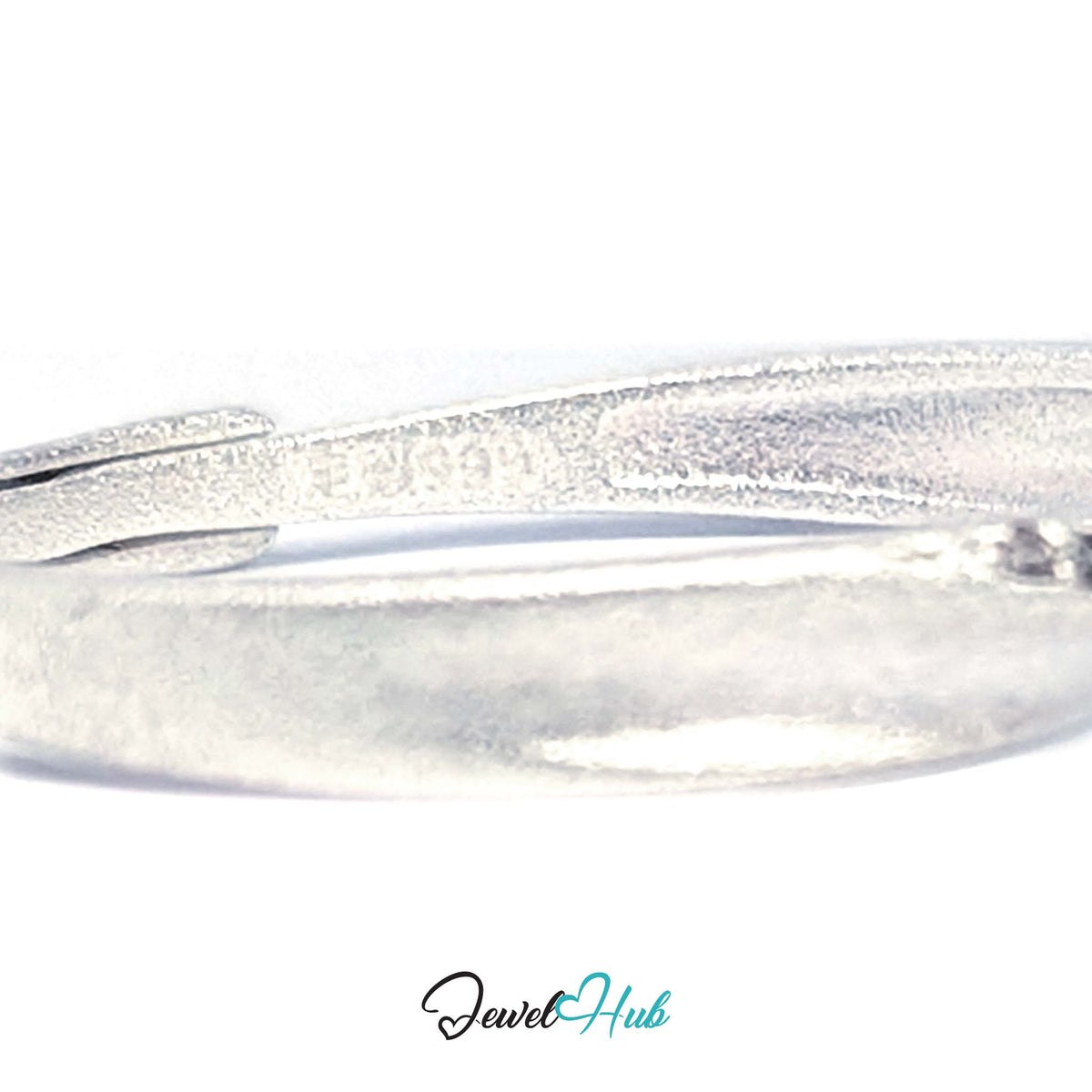 Close view of the band with the 足銀 999 fine silver stamp inside - JewelHub