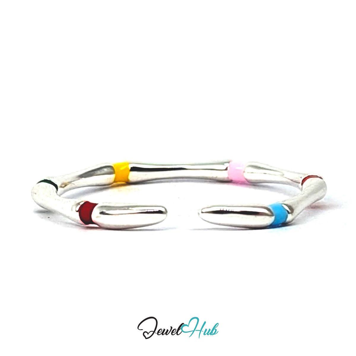 Open back of the adjustable enamel band, away from the enamel collars - JewelHub