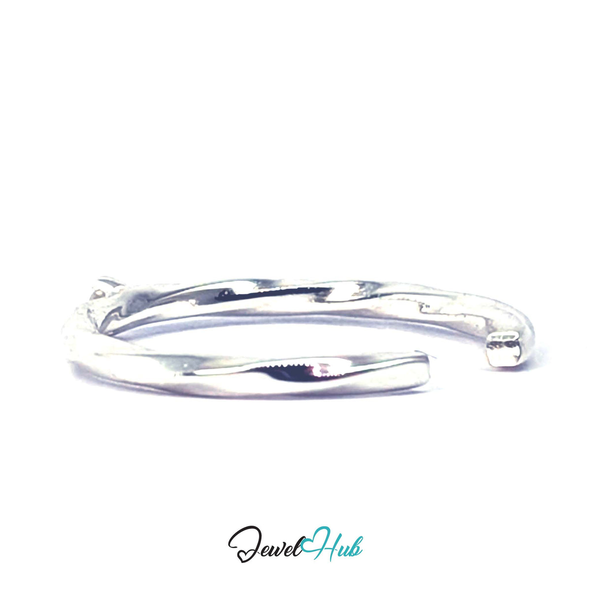 Open back of the adjustable twist band, showing the tapered ends - JewelHub