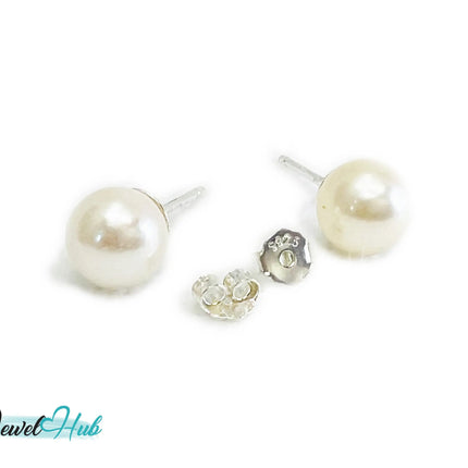 S925 Sterling Silver 7mm Pearl Earrings – Affordable Luxury & Timeless Craftsmanship EM