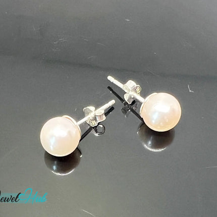 S925 Sterling Silver 7mm Pearl Earrings – Affordable Luxury & Timeless Craftsmanship EM