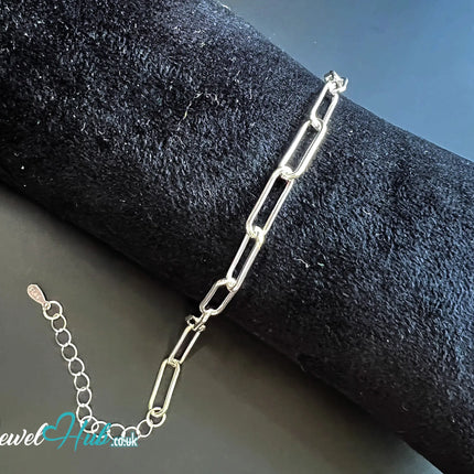 925 Silver Bold Chain Link Bracelet – Gleamweft CT