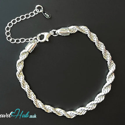 925 Silver Chunky Rope Bracelet – Strandbind CT