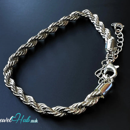 925 Silver Chunky Rope Bracelet – Strandbind CT