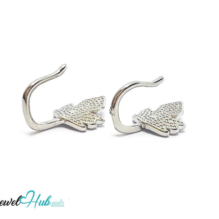 Verdant Whisper – 925 Sterling Silver Leaf Stud Earrings (1.02g) CT