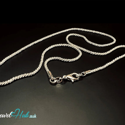 925 Hallmarked Sterling Silver Rope Chain Necklace - 2mm | SilverFlake Strand CT
